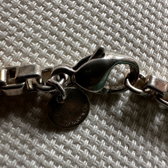 Tiffany & Co. Silver Venetian Box Chain Necklace with Pouch - Picture 3 of 4